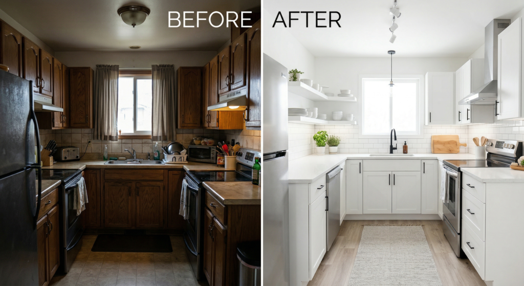 cheap kitchen decor ideas transformation before after