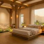 minimal bedroom aesthetic lighting soft warm