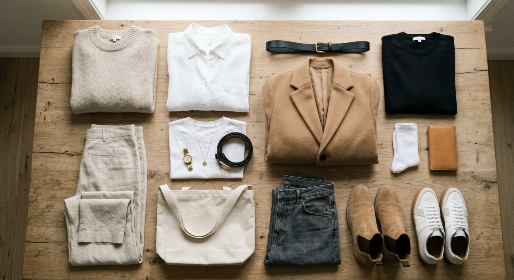 minimalist thrift clothing luxury look