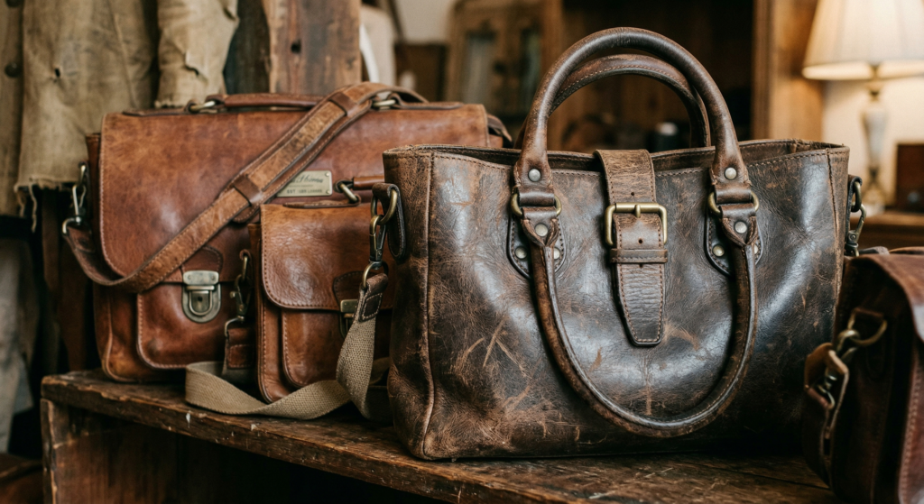luxury looking thrift leather bags